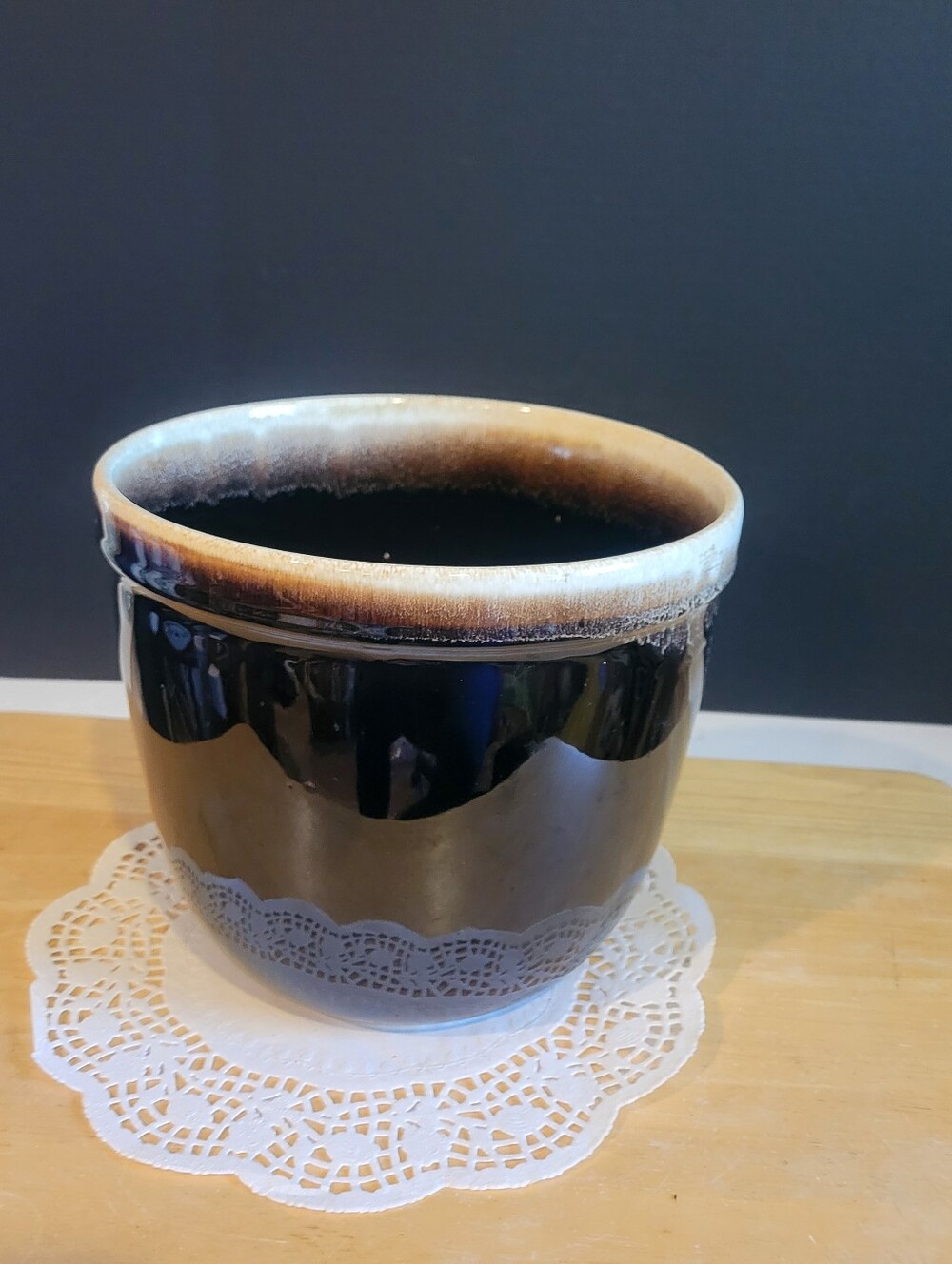 Brown Drip Canister Jar Crock Pfaltzgraff Gourmet Vintage 7" Tsll